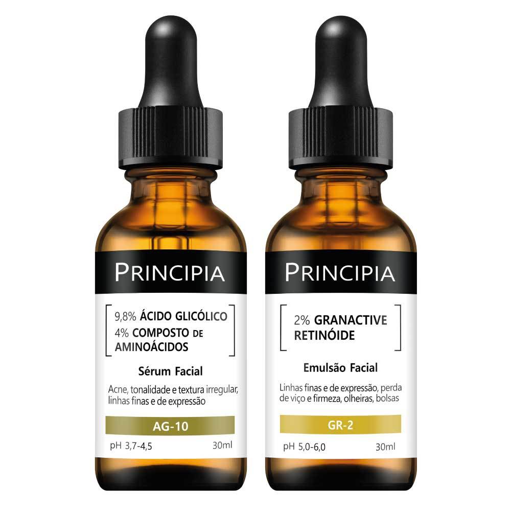 Kit 2 Séruns Principia Glicólico + Retinóide