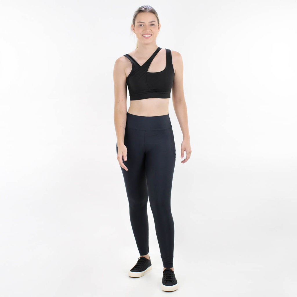 Calça Legging Colcci Sport Perfect Fit Logo Preto - Feminino