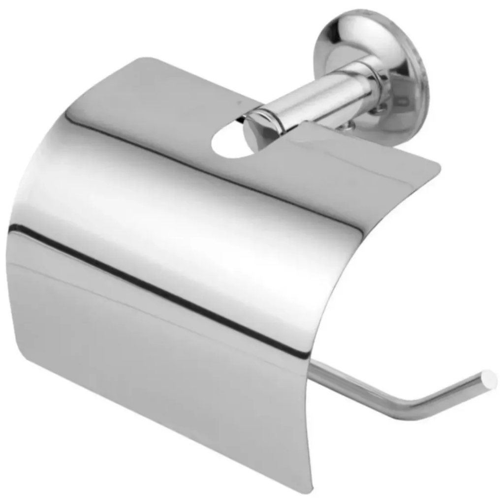 Papeleira Higiênica Porta Papel Higiênico Tampa Em INOX Brilhante Banheiro Design Modern Organizador