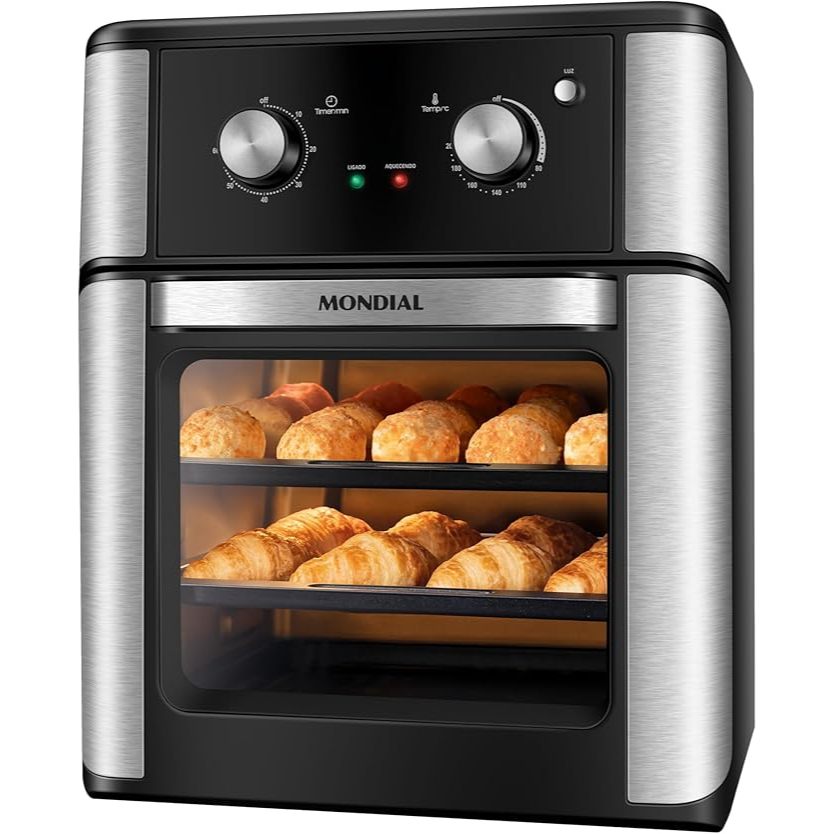 Air Fryer Forno Mondial, Analógica 12L, Preto, 2200W, 220V - AFON-12L-AB