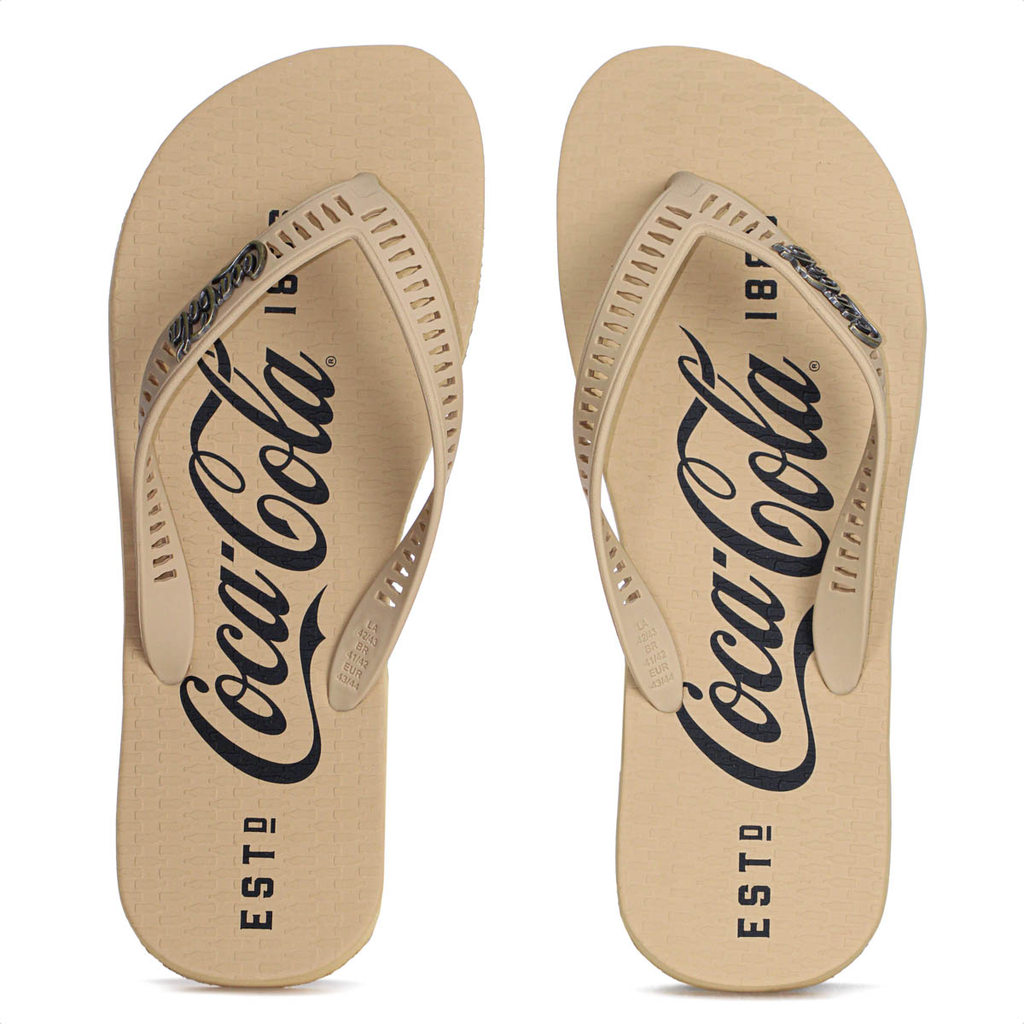 Chinelo Coca Cola 1886 Bege - Masculino