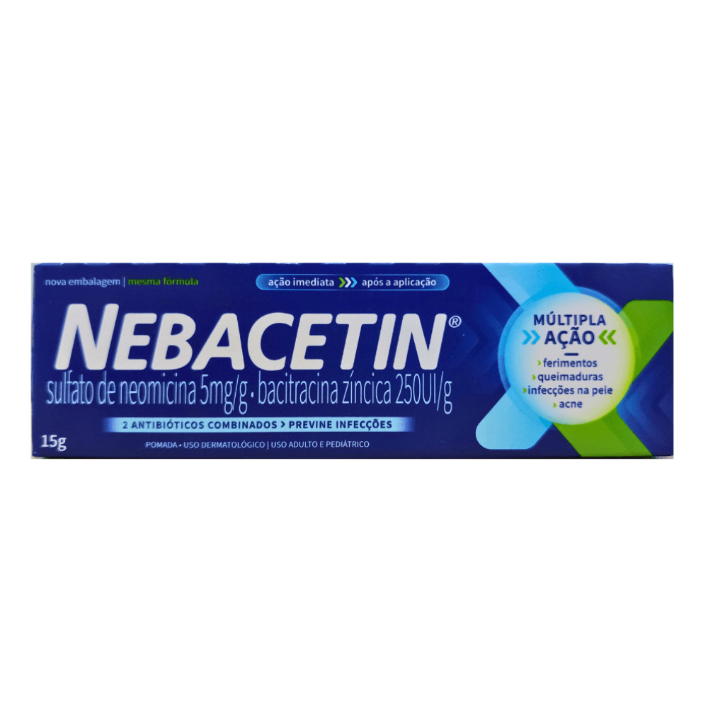 Nebacetin Pomada Múltipla Ação com 15g