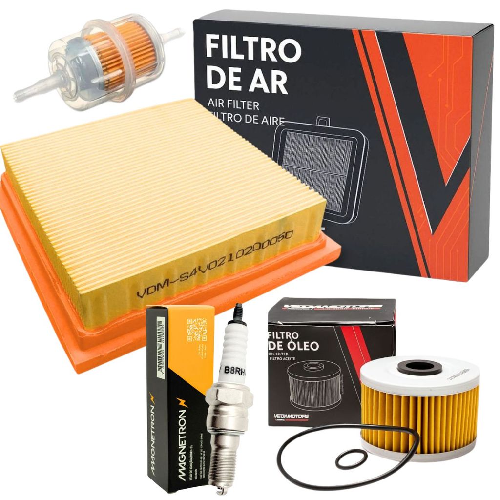 Kit de Filtros + Vela P/ Xr 250 Tornado 2001-2008