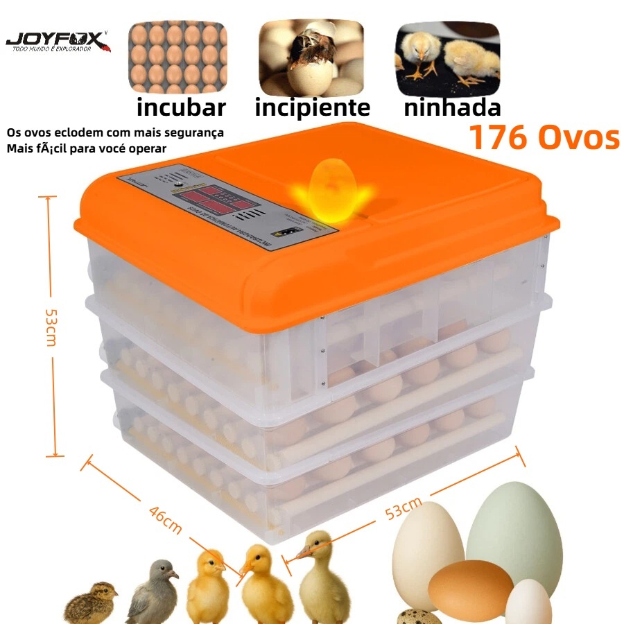 chocadeira de ovos 176 Ovos Rolagem Com Ovoscópio 220v chocadeira de ovos automática