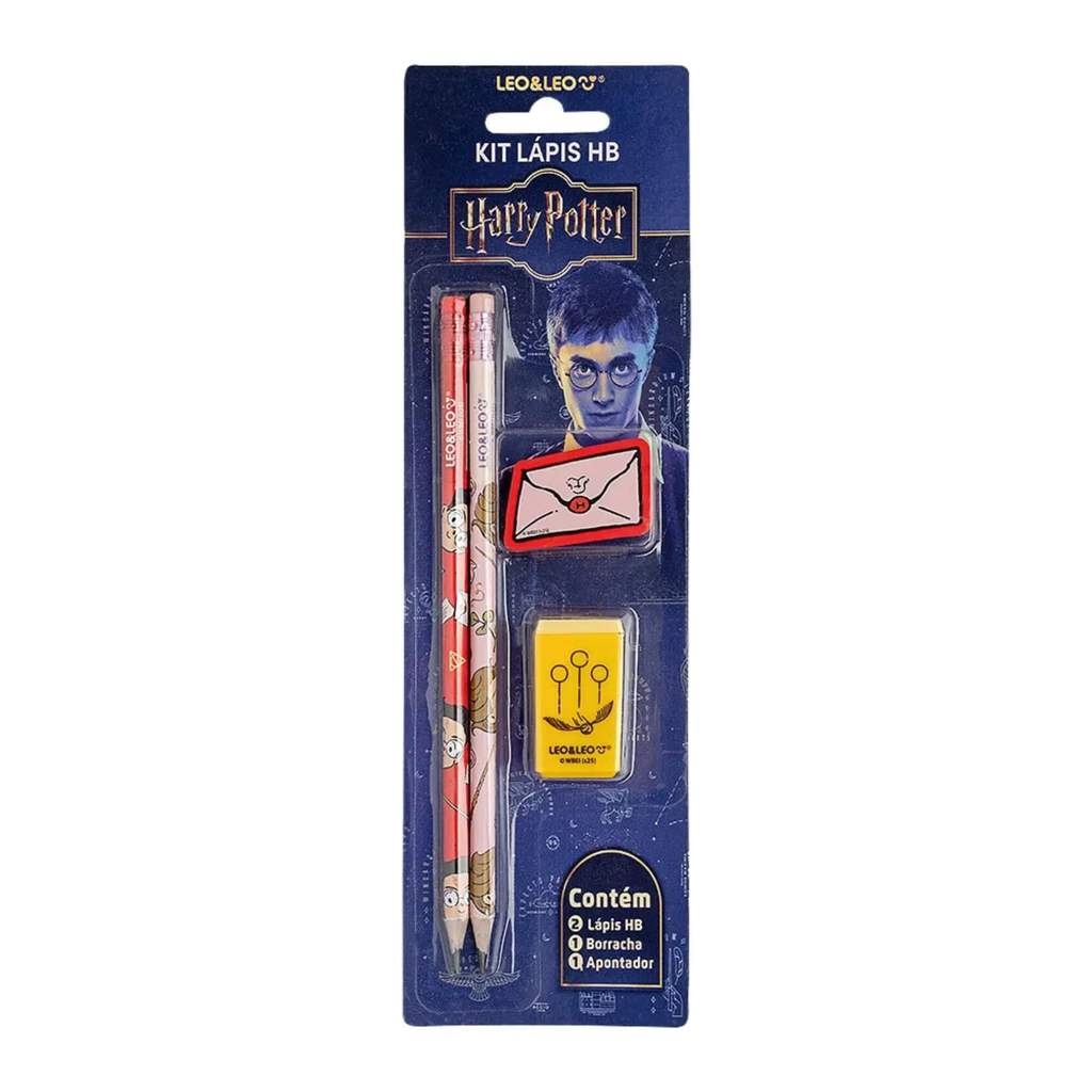 Kit Lápis HB Harry Potter 2 Lápis/Apontador/Borracha Leo&Leo Leonora - 71625