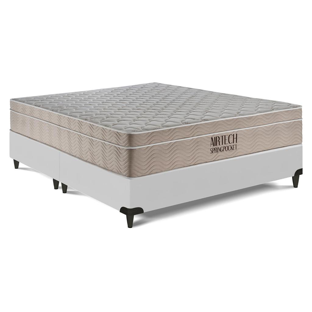 Cama  Box e Colchão Airtech Molas Ensacadas(193x203)-Ortobom