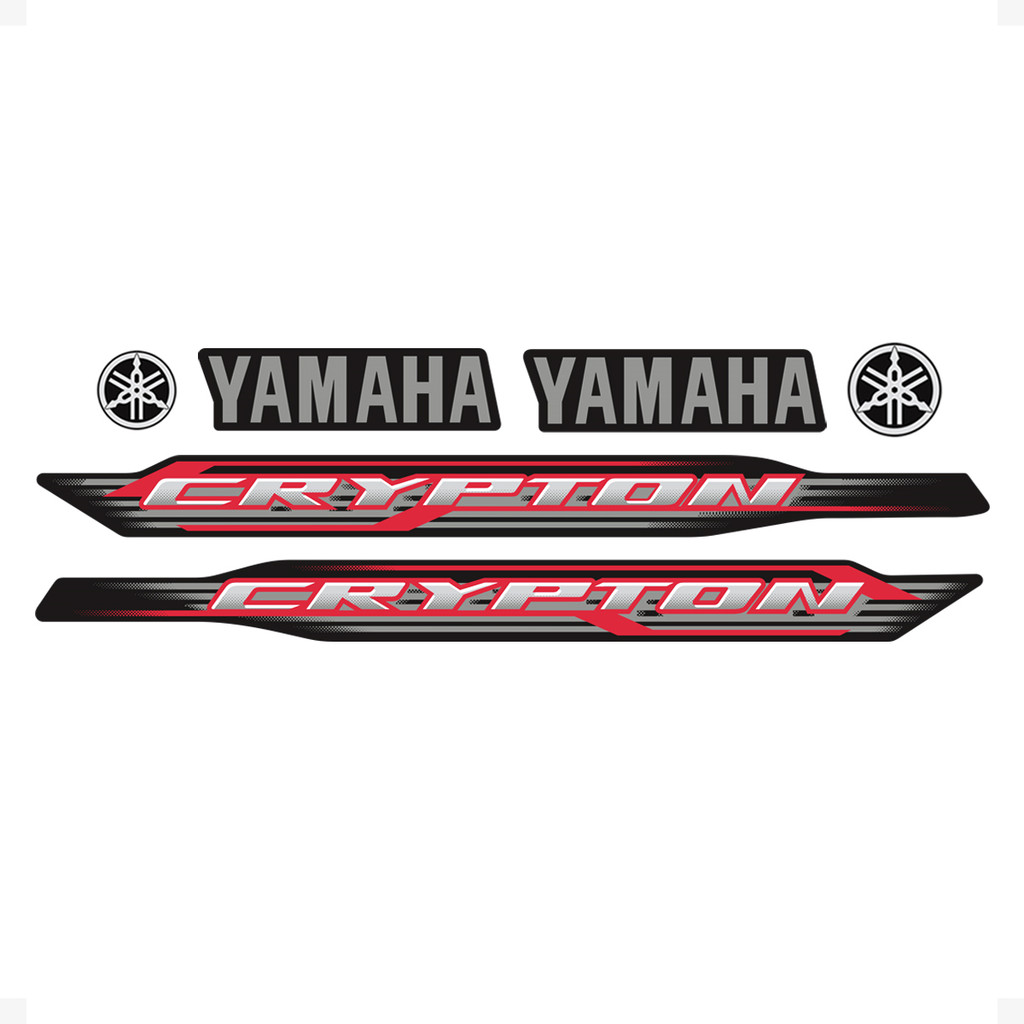 Adesivos Compativel Yamaha Crypton 2012 Moto Preta + Logos