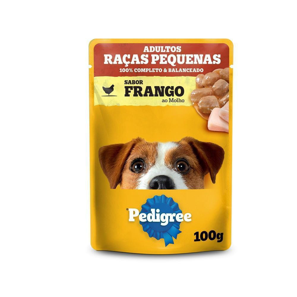 Ração Úmida Sachê Frango ao Molho para Cães Adultos de Raças Pequenas 100 g Pedigree