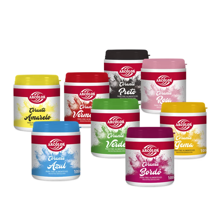 Corante Alimentício em Pó Arcolor 100g (Escolha a Cor)