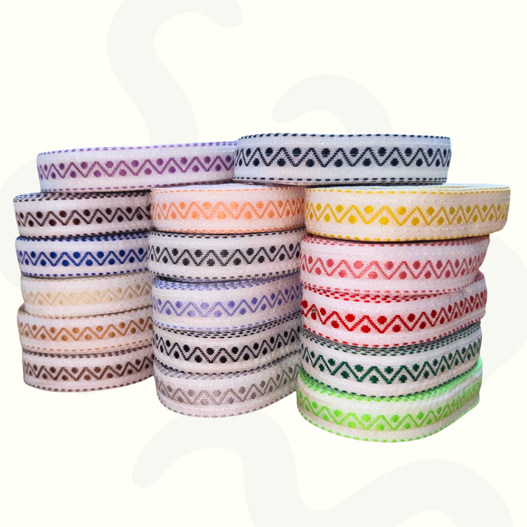 Kit Passa Fita Falso Zig Zag Com 10m Cada Rolo Diversas Cores