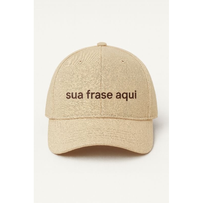 Boné ajustável, unissex, bordado com a FRASE divertida que deseja