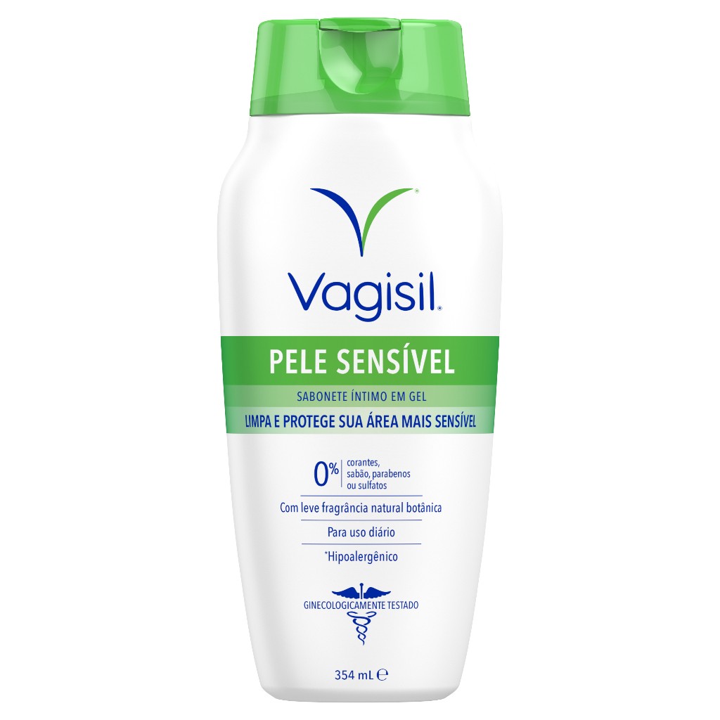 Sabonete Líquido Íntimo Feminino Vagisil Pele Sensível 354ml