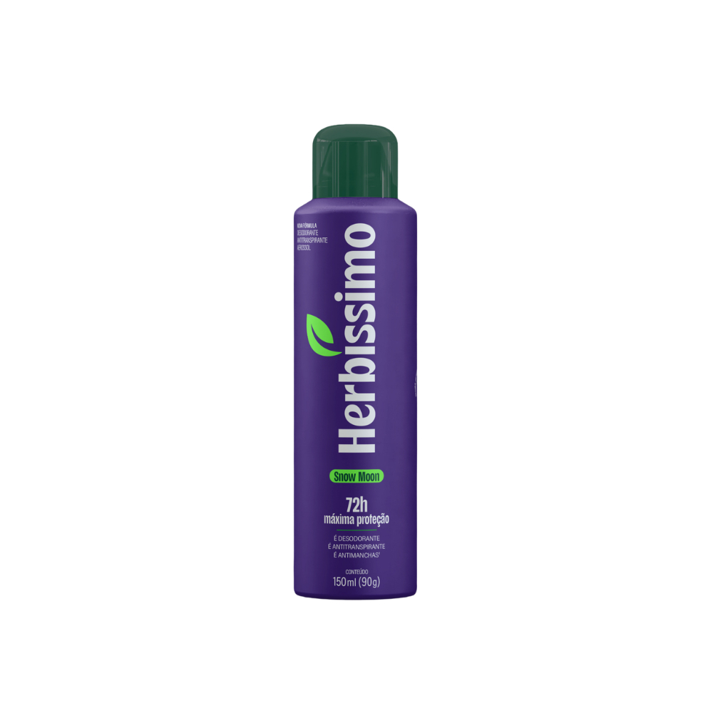 Desodorante Antitranspirante Aerossol Herbíssimo Snow Moon 150ml