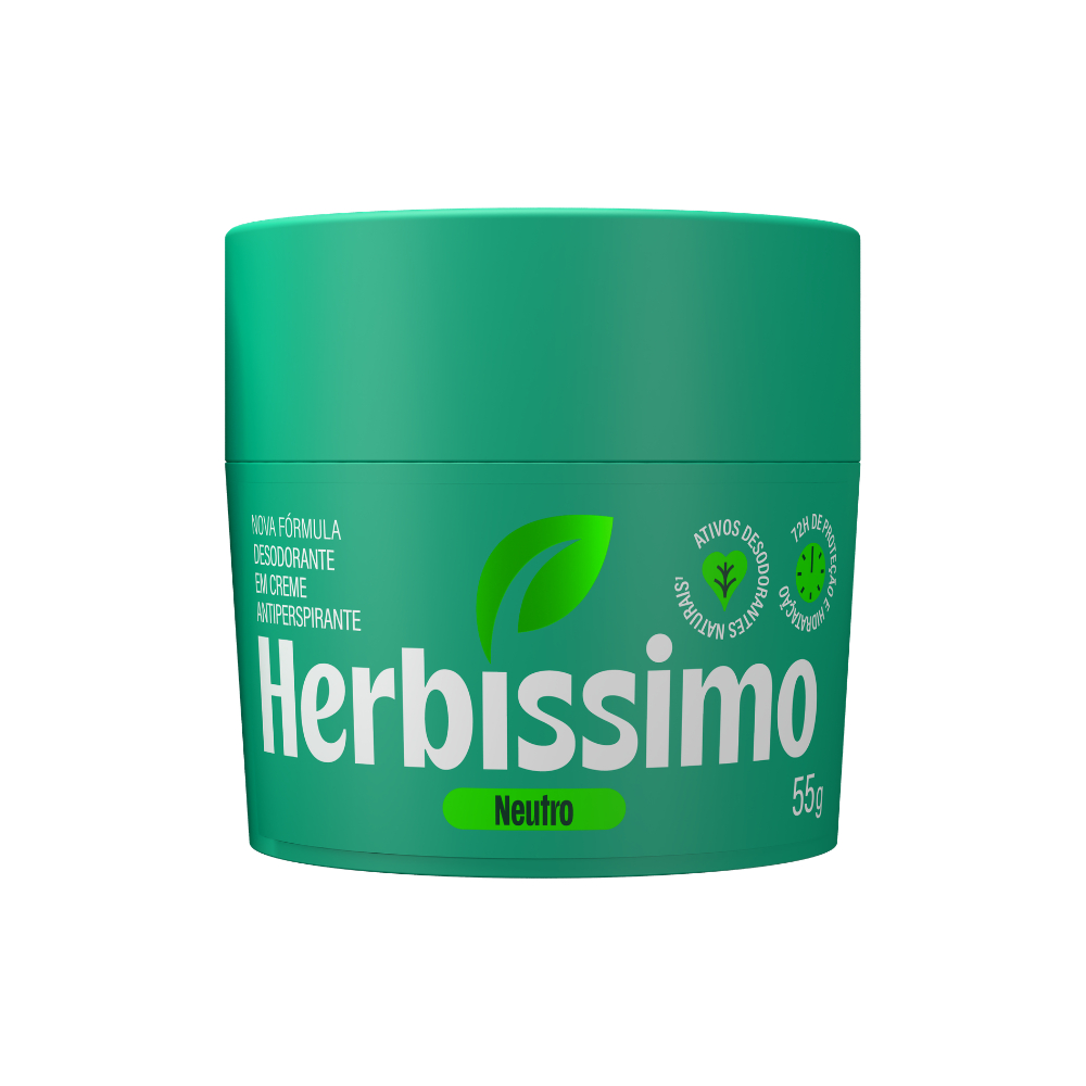 Desodorante Em Creme Antitranspirante Herbíssimo Neutro 55g