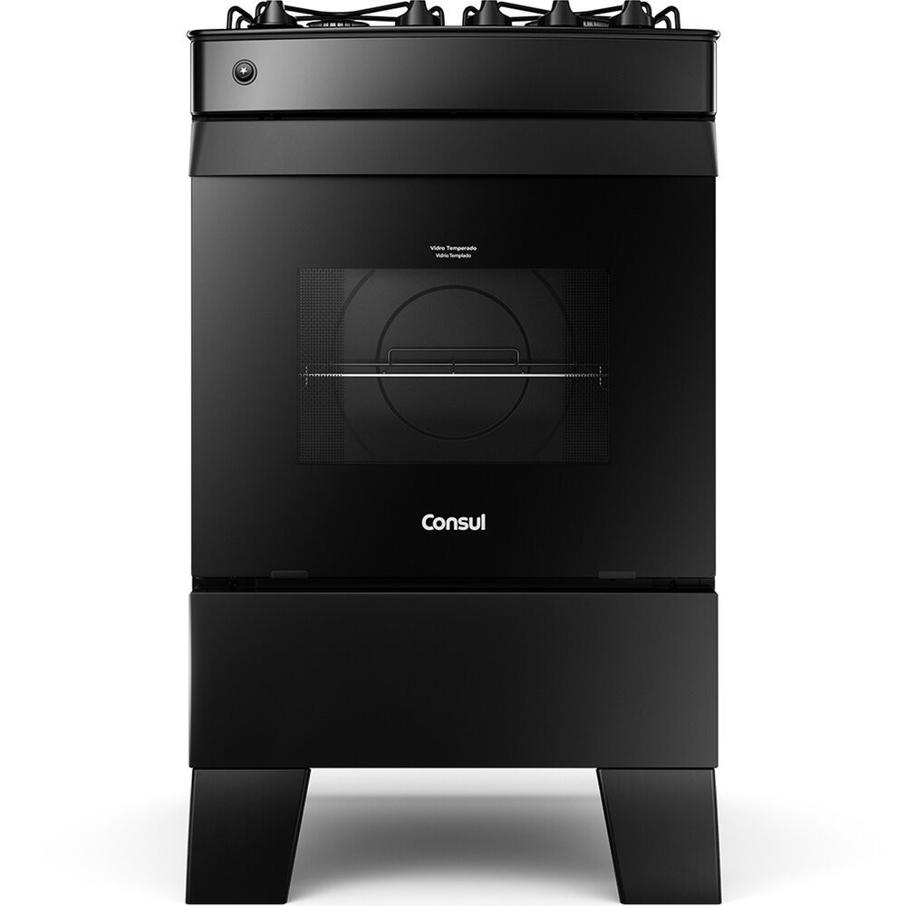 Fogão a Gás CFO4VCE 4 Bocas com Mesa de Vidro Consul