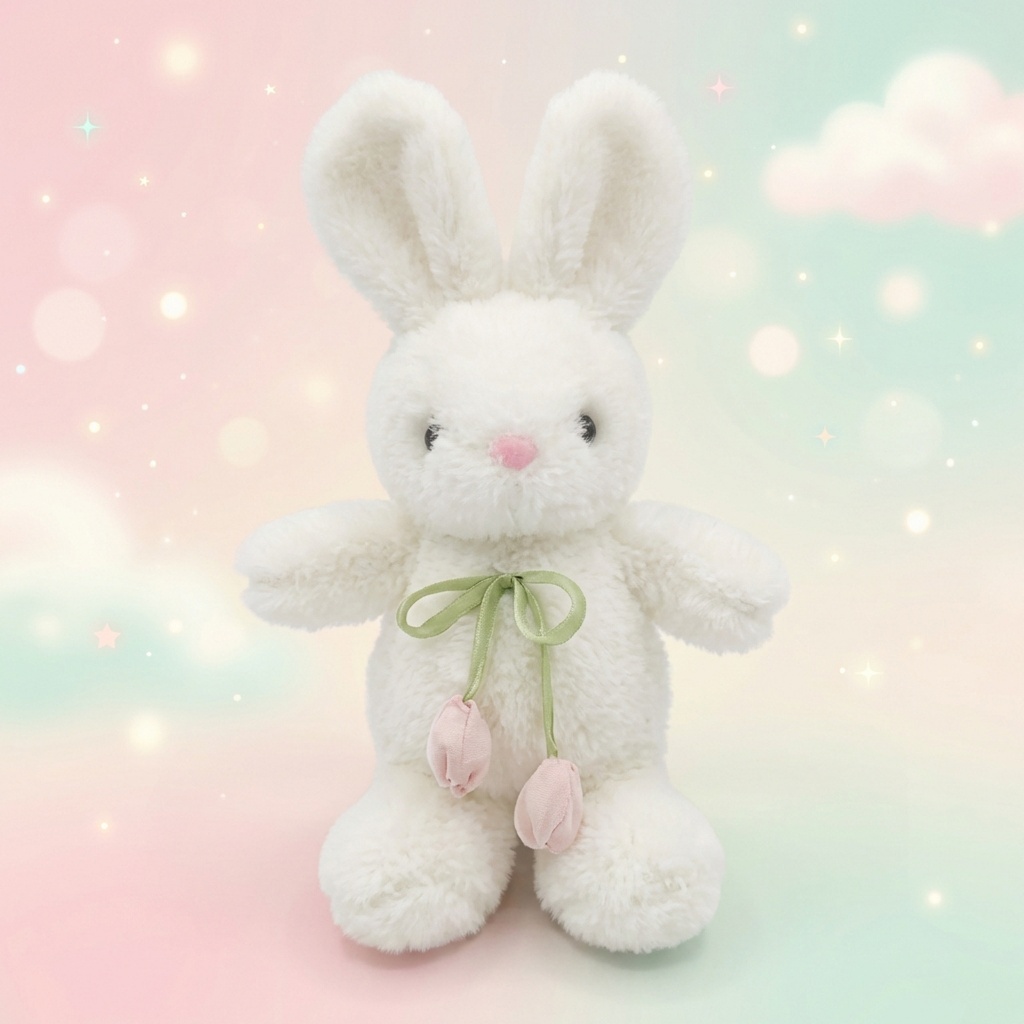 Coelho De Pelúcia Fofinho Tulipa 32cm Boneco Macio Decoração Para Quarto Infantil Presente Menina