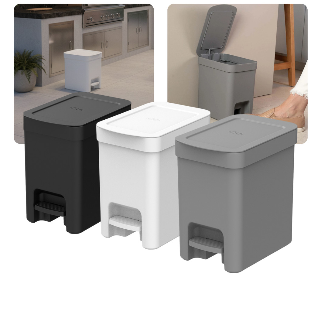 Lixeira de Pedal Trium 6L Para Cozinha Lixo de Pia Banheiro e Escritorio- Ou Martiplast
