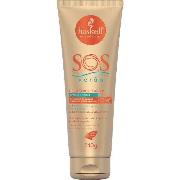 Creme Sem Enxague Pré E Pós Sol Sos Verão 240gr Haskell
