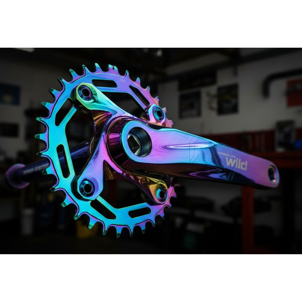 Pedivela Bike Single Absolute Wild 34d 175mm Camaleão 9 10 11 e 12V alumínio