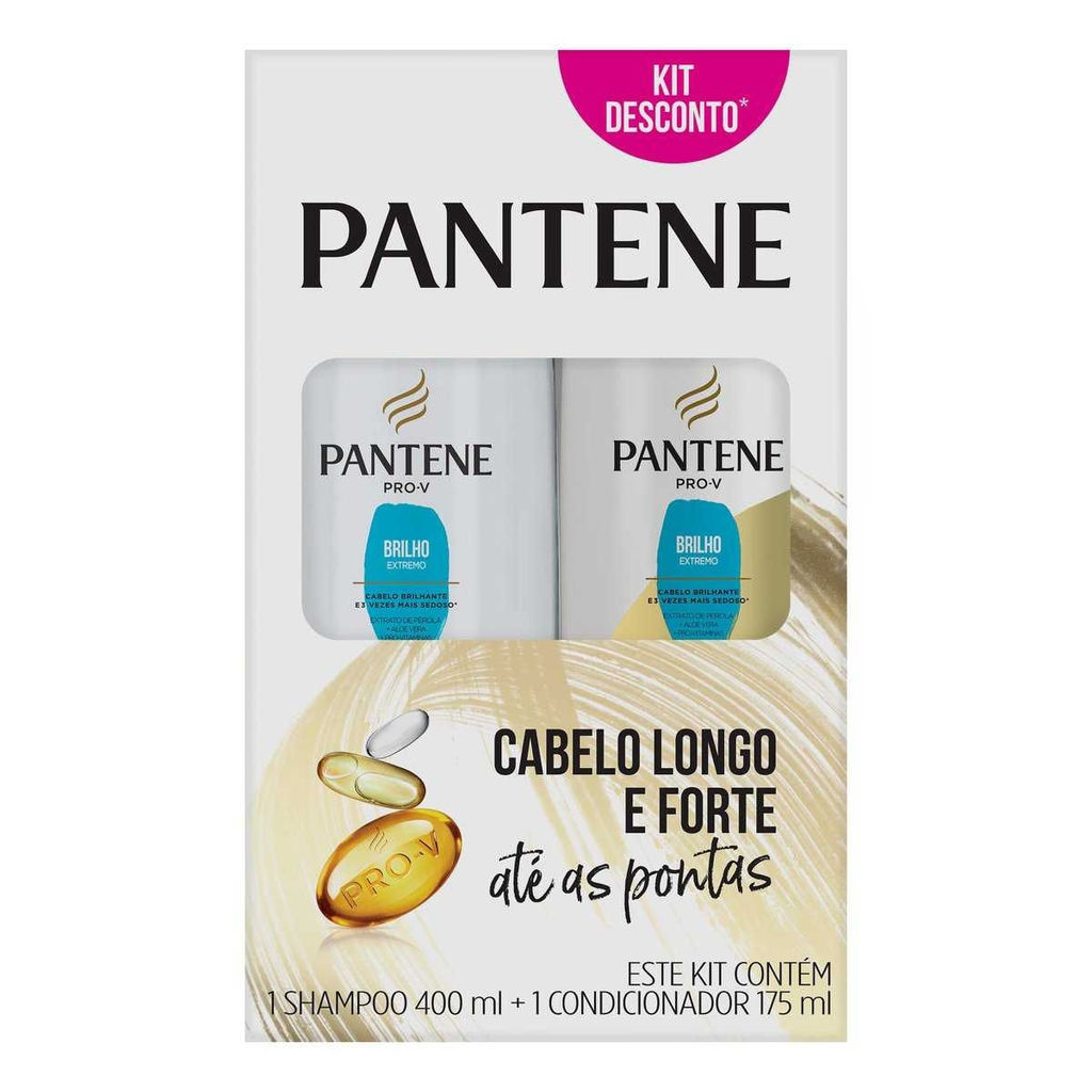 Shampoo + Condicionador Pantene Brilho Extremo 400ml+175ml