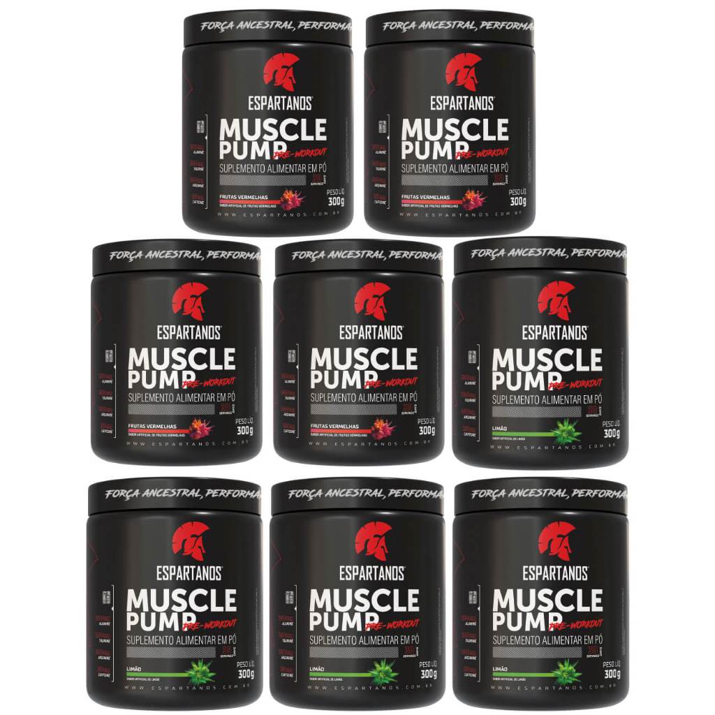 Combo 8x Pré Treino Muscle Pump - Espartanos