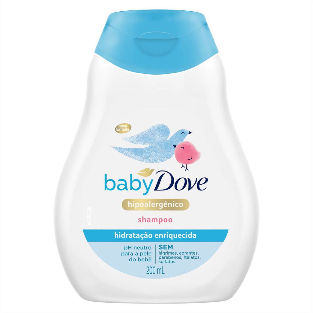 Shampoo Dove Baby Hidratação Enriquecida Recém-nascido 200ml