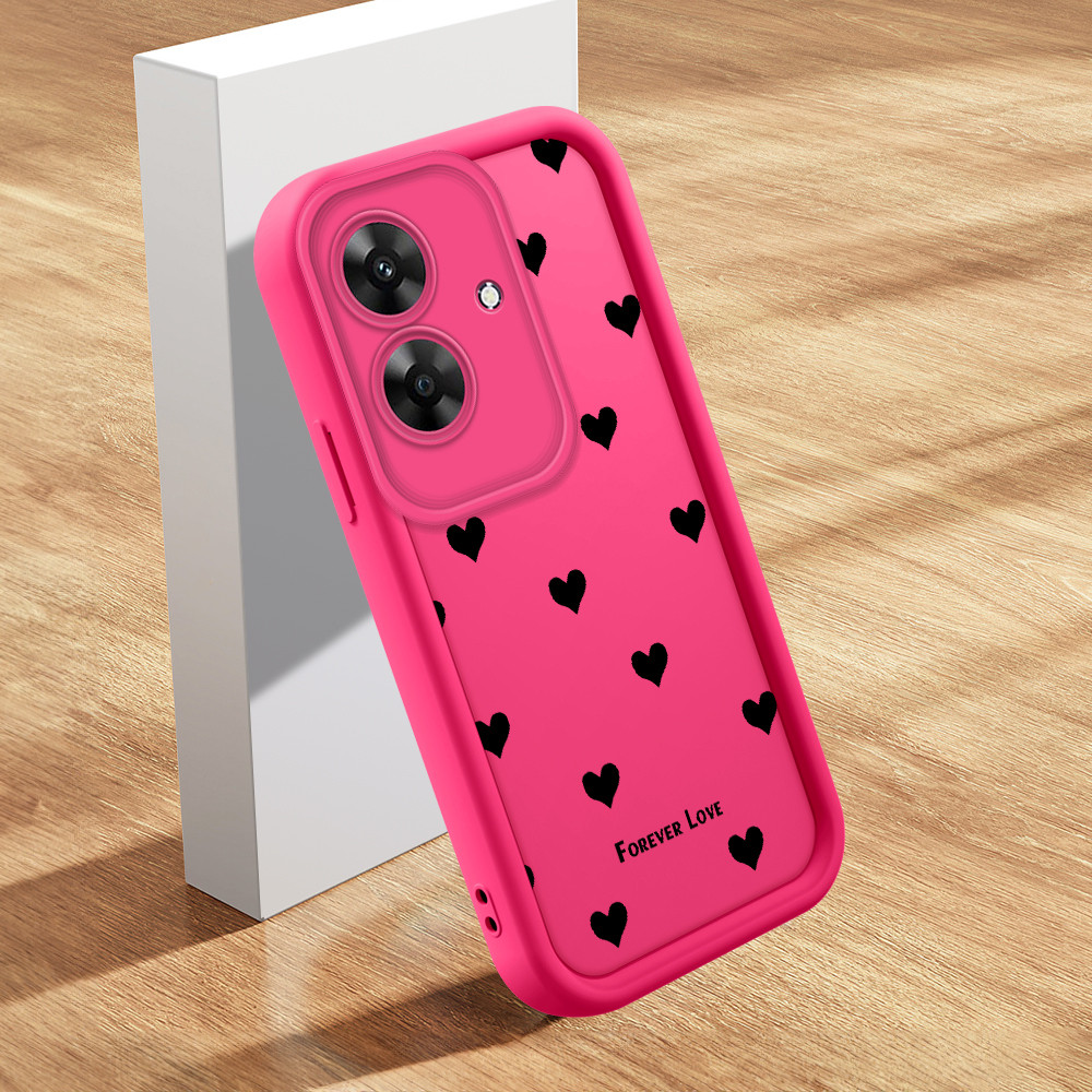 Capa De Celular Anti Choque Para Realme Note 60 60X Narzo N61 Capinha Macia Silicone Coração TY 2360