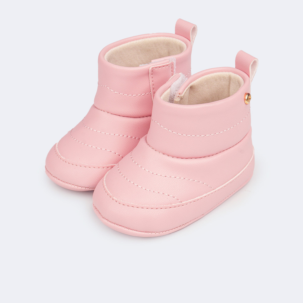Bota de Bebê Pampili Nina Rosa Claro Pampili