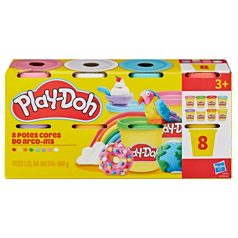 Massinha Play-Doh Com 8 Potes Sortido - Hasbro G2558