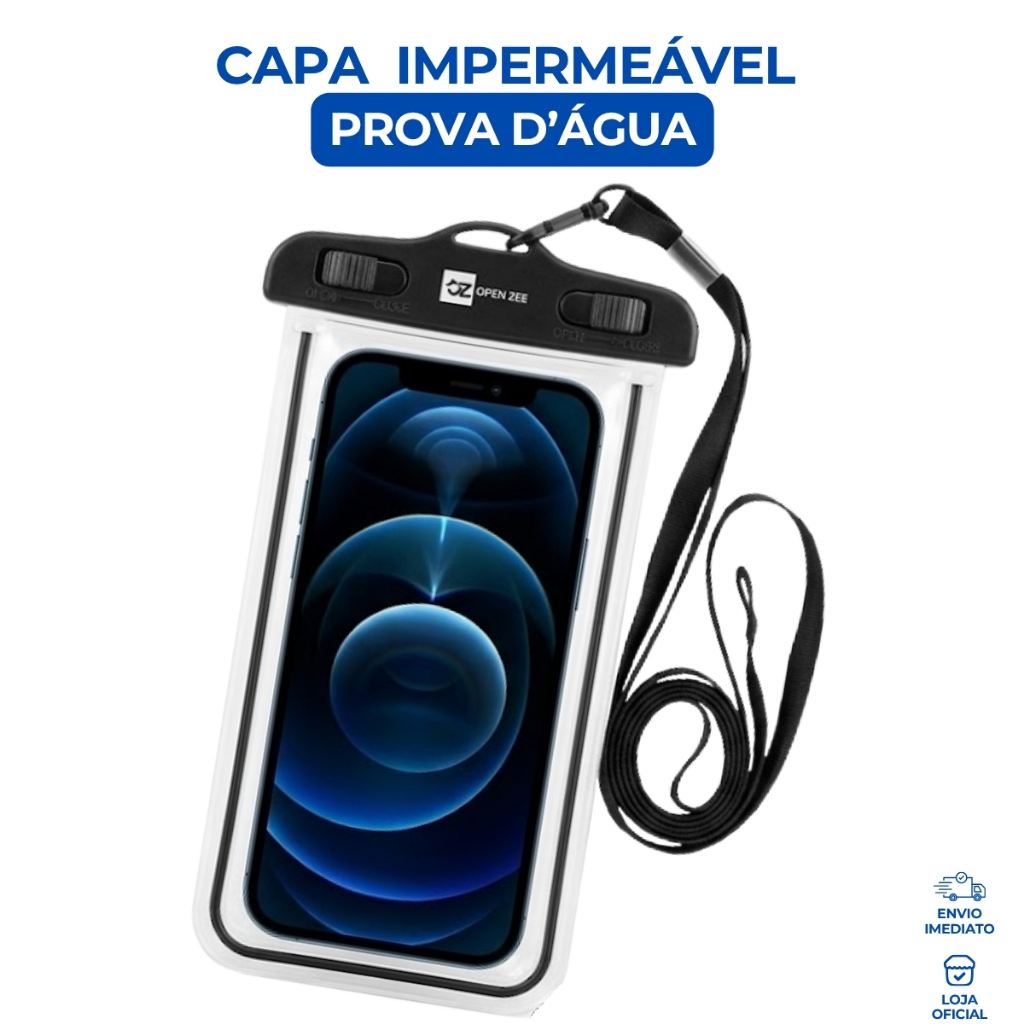 Capa de Celular Prova Dágua Proteção Impermeável Capinha Transparente Bicicleta e Moto Universal
