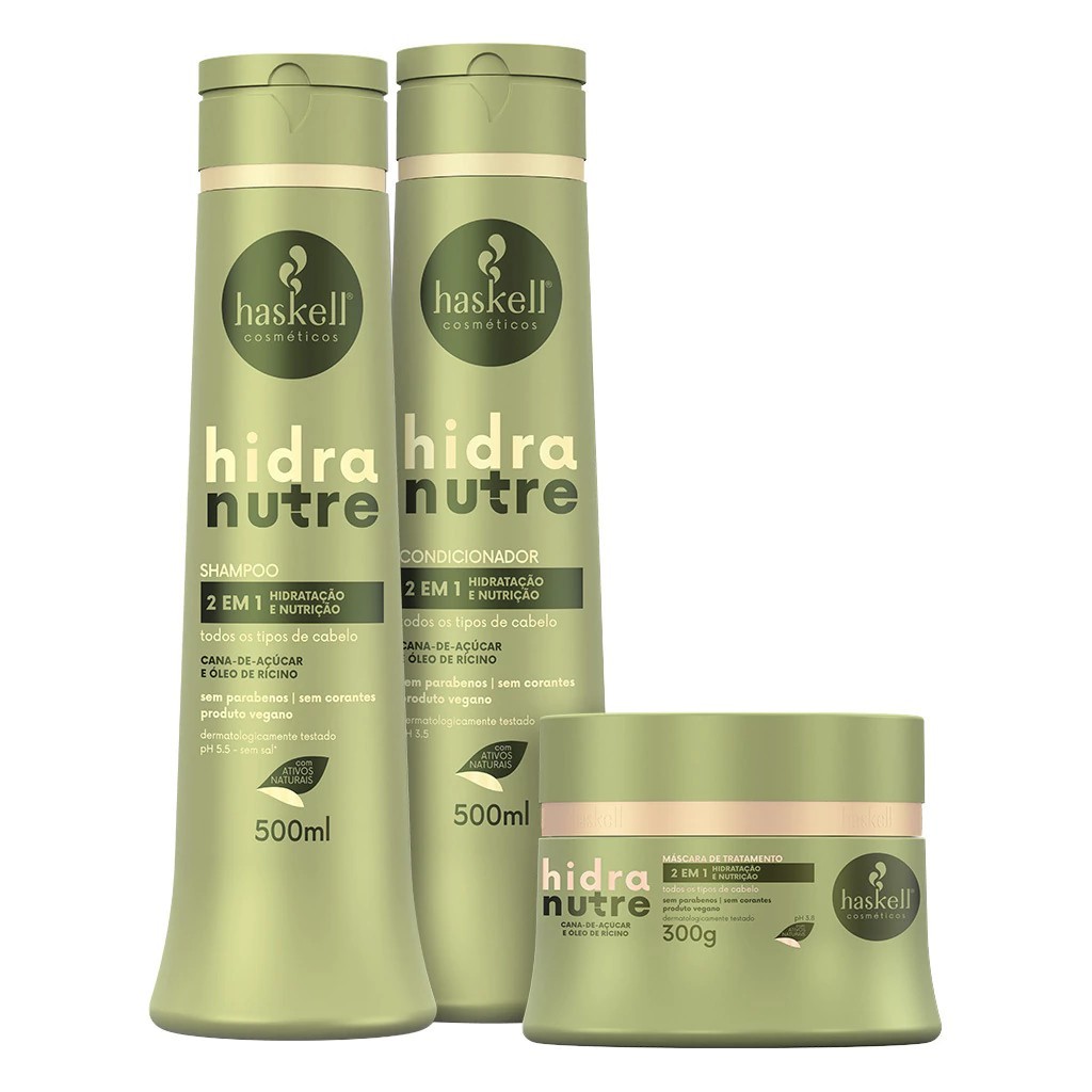 Kit Hidranutre Haskell 500ml/300g (3 itens)