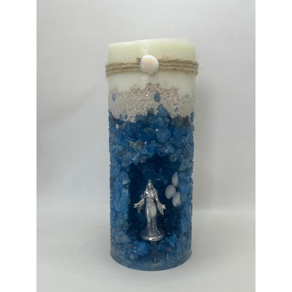 Vela Aromática com Pedras Orixá Iemanjá Umbanda / Candomblé