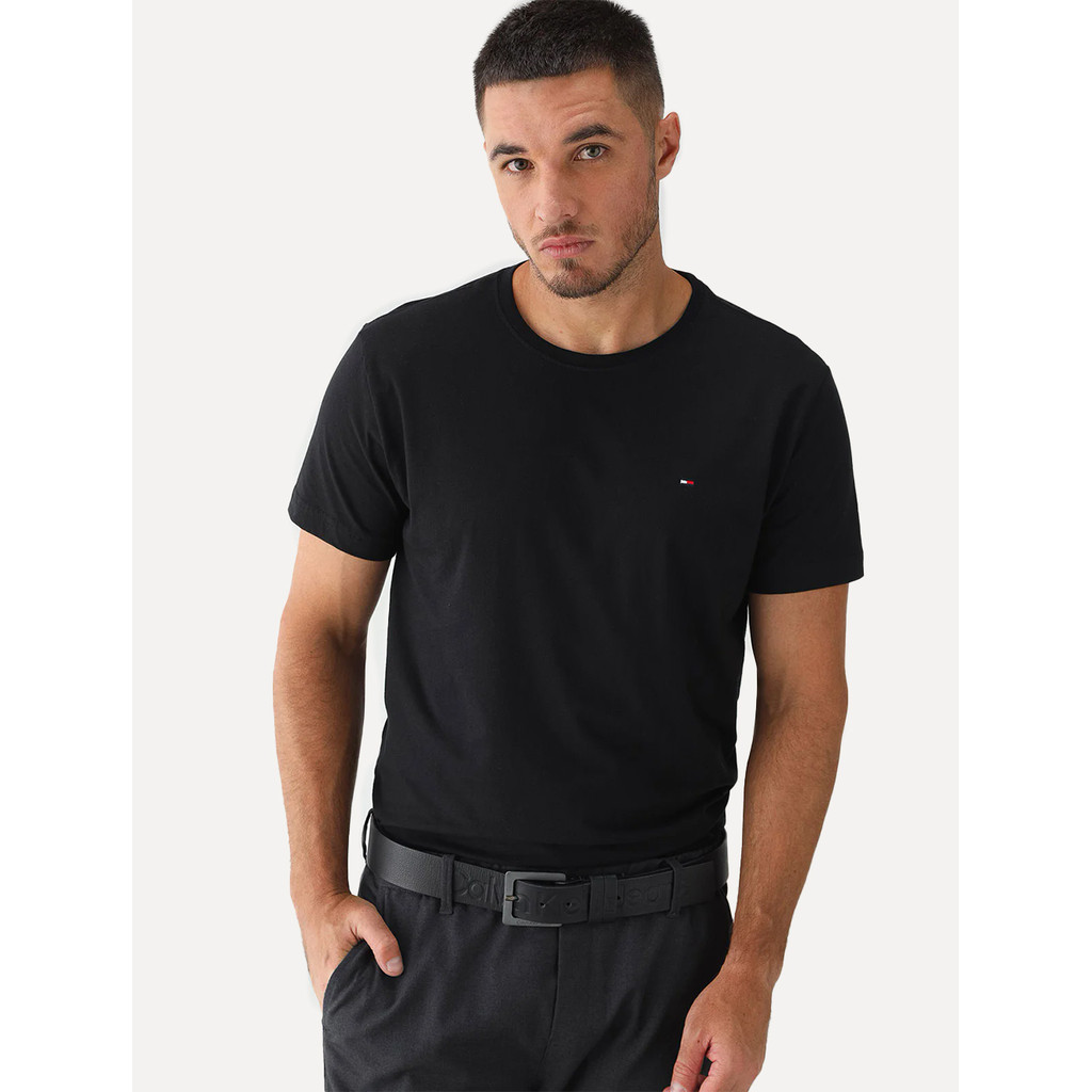 Camiseta Tommy Hilfiger Original Masculina Essential Cotton Preta