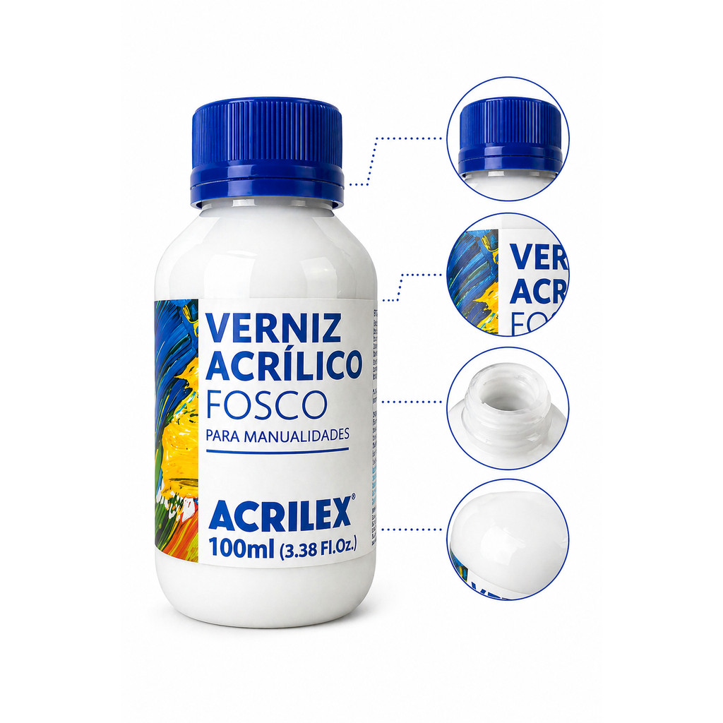 Verniz Fosco Para MDF Madeira Papel Artesanato 100ml