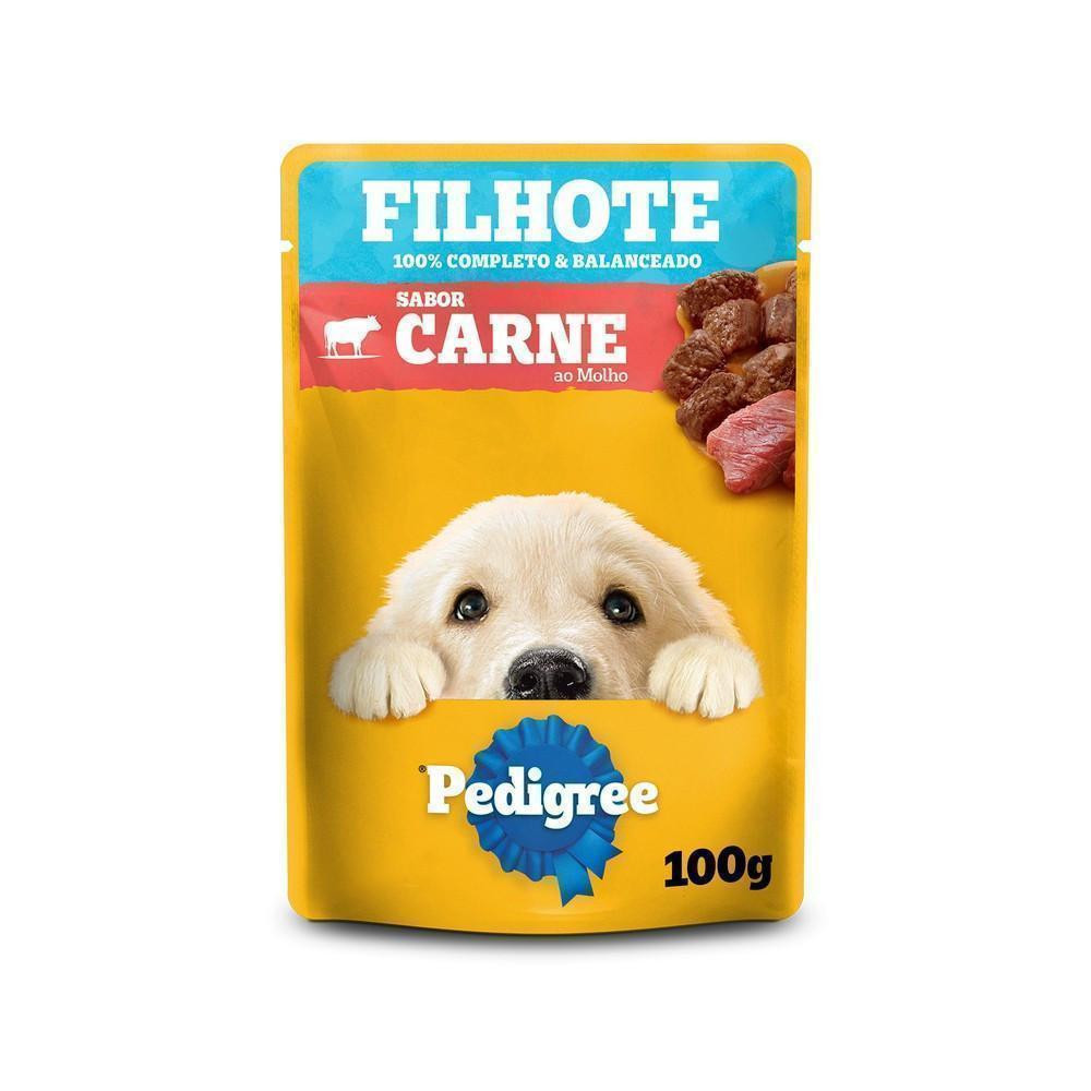 Ração Úmida Pedigree Sachê Carne ao Molho para Cães Filhotes 100 g