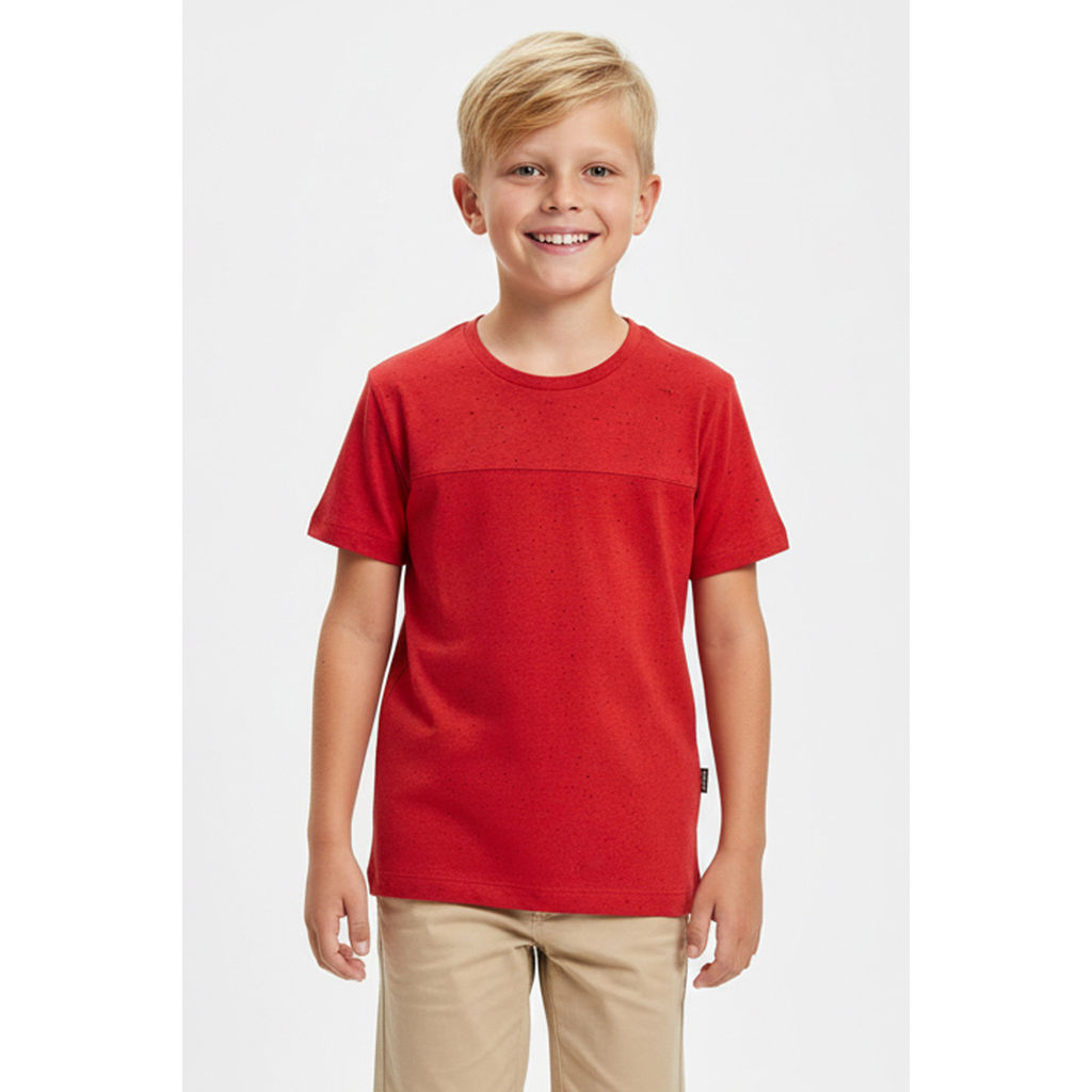Camiseta Infantil Menino Recortes Colorittá Vermelho