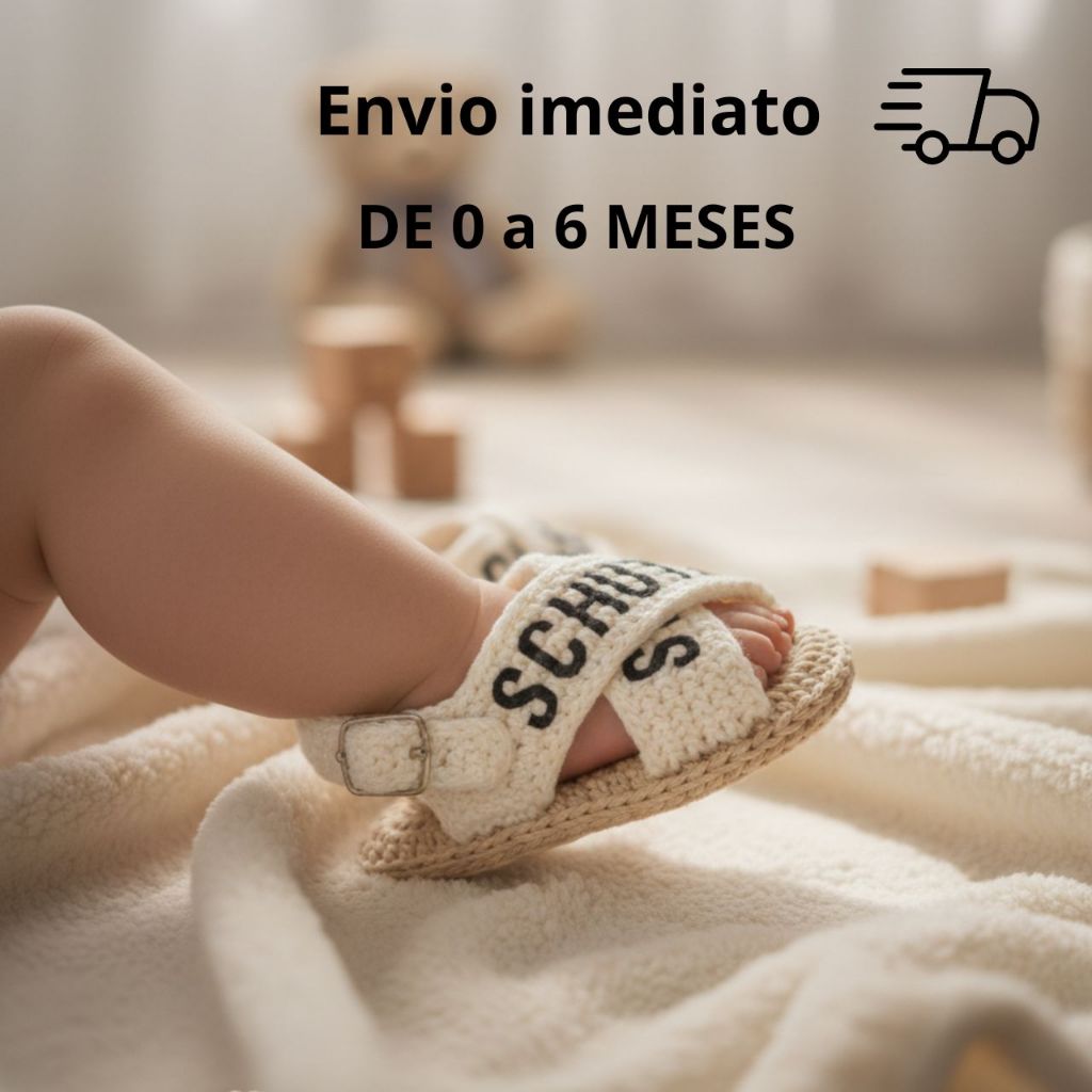 sandalia de bebê menina e menino maternidade recém nascido de 0 a 6 meses de crochê batizado luxo