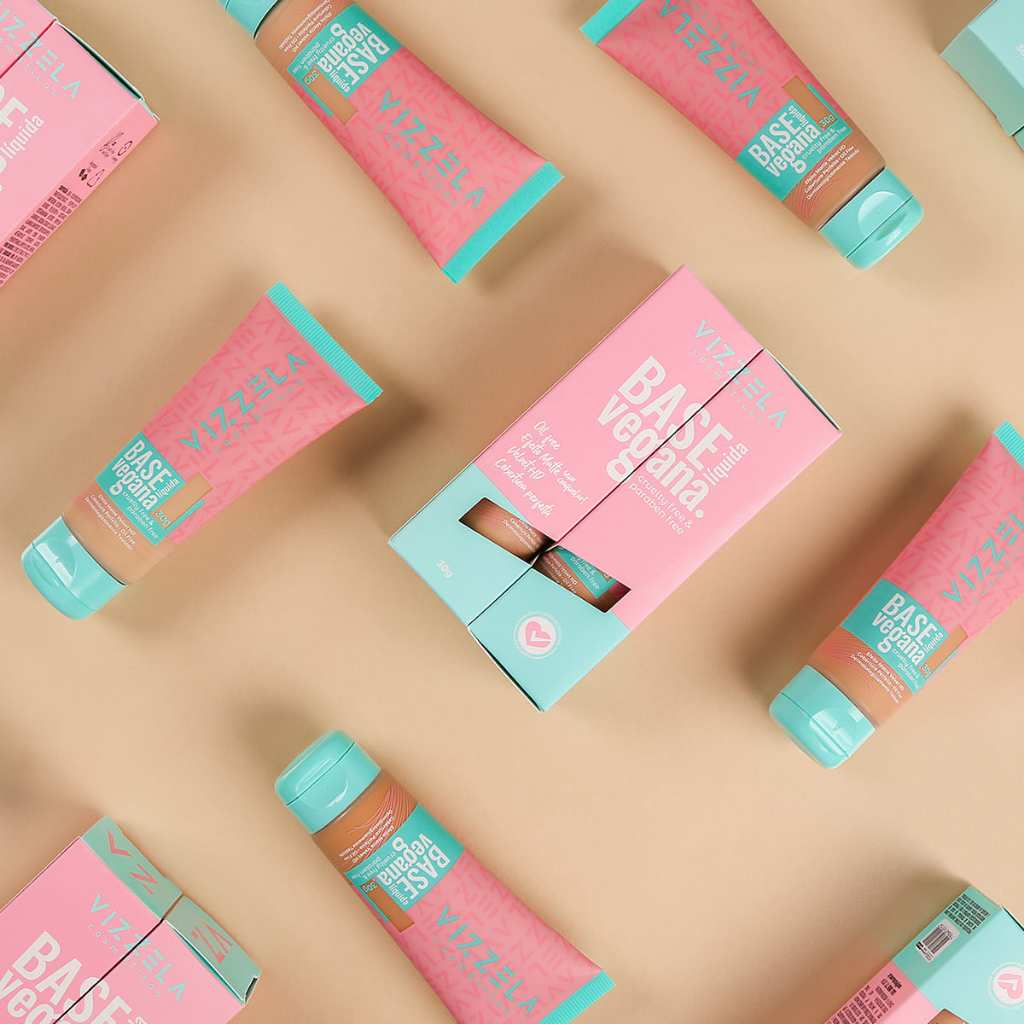 Base Líquida Fix Acabamento Matte Longa Duração Oil Free Vegano Original Vizzela