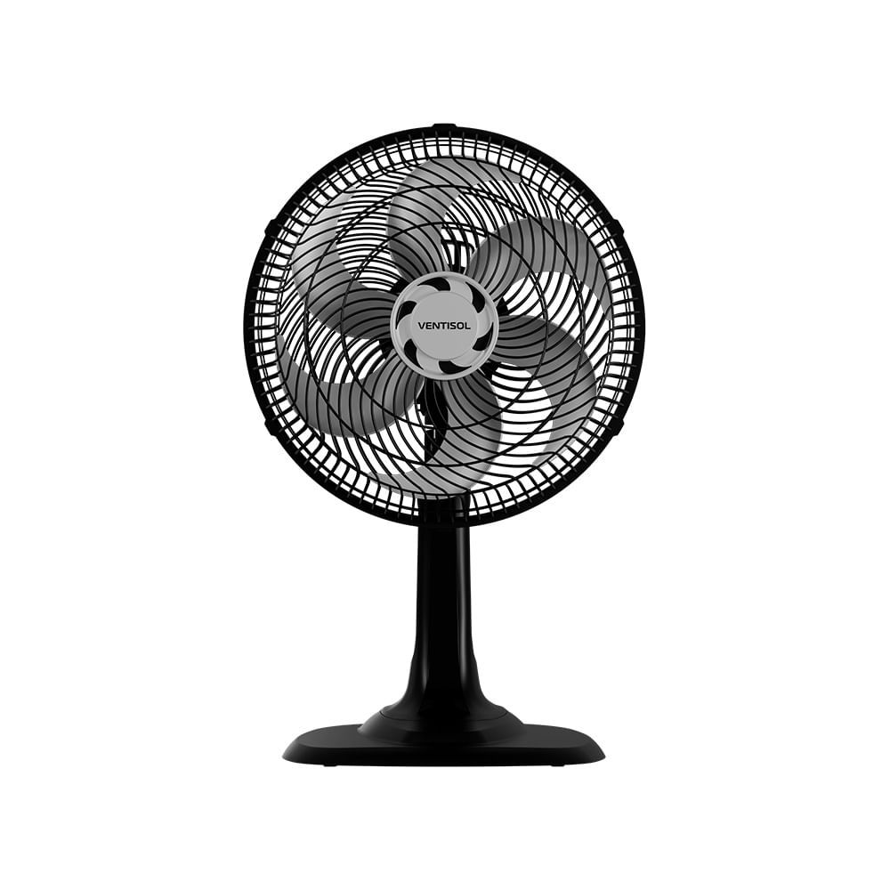 Ventilador de Mesa Ventisol 30cm Turbo 6 Pás Preto VOM30 - 220 Volts