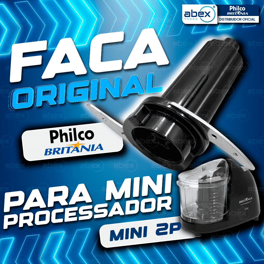 Conjunto Faca Para Mini Processador Britânia 2P Haste Com Lâminas 783143 Com NF Garantia Original