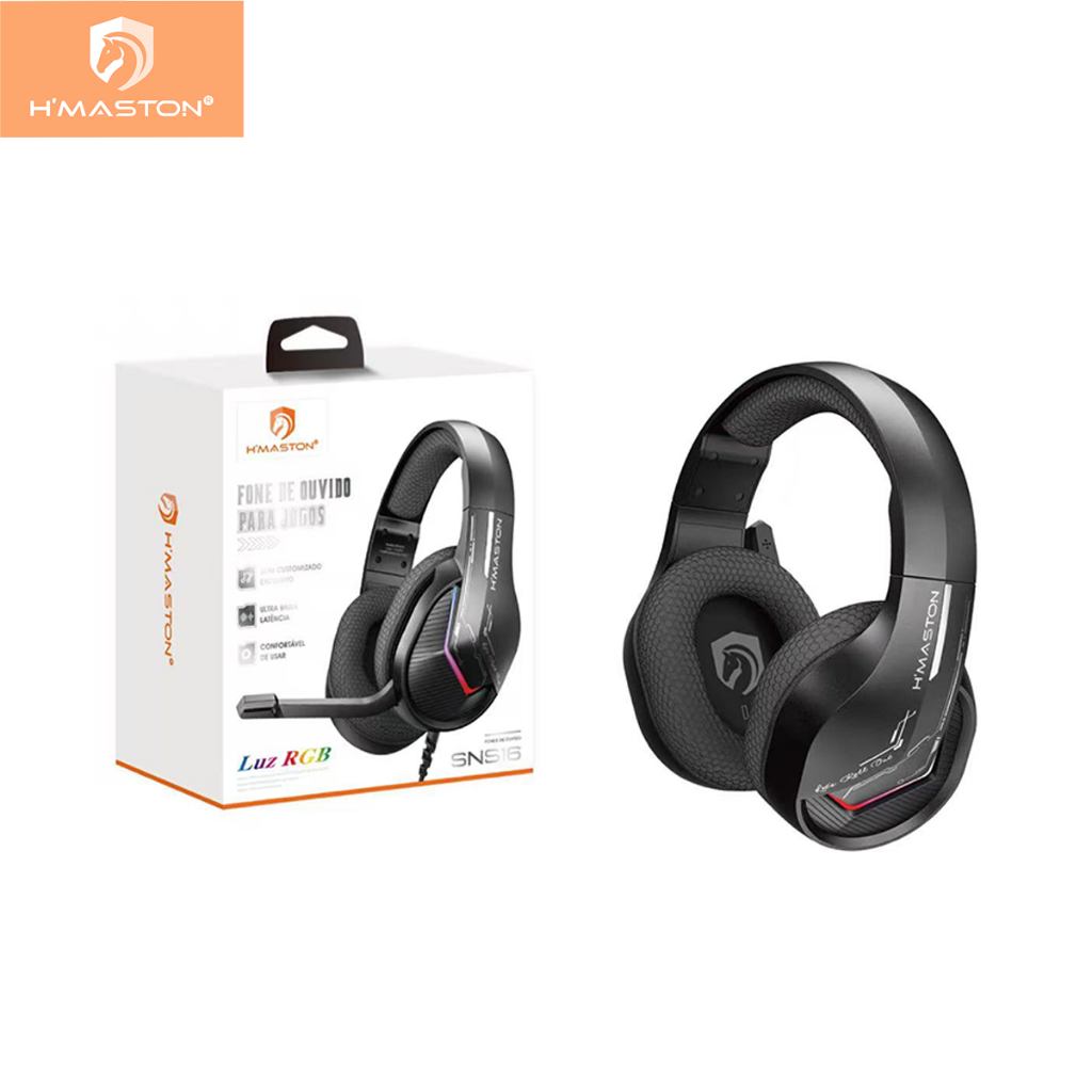 Hmaston SNS16 fone de ouvido para jogos Headset Gamer Com Led P2 Usb Com Microfone