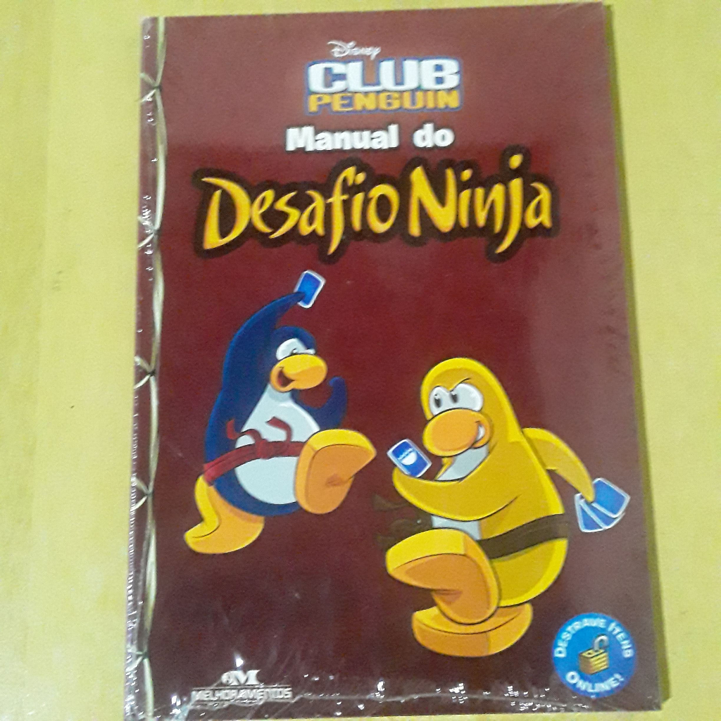LIVRO DISNEY CLUB PENGUIN MANUAL DO DESAFIO NINJA