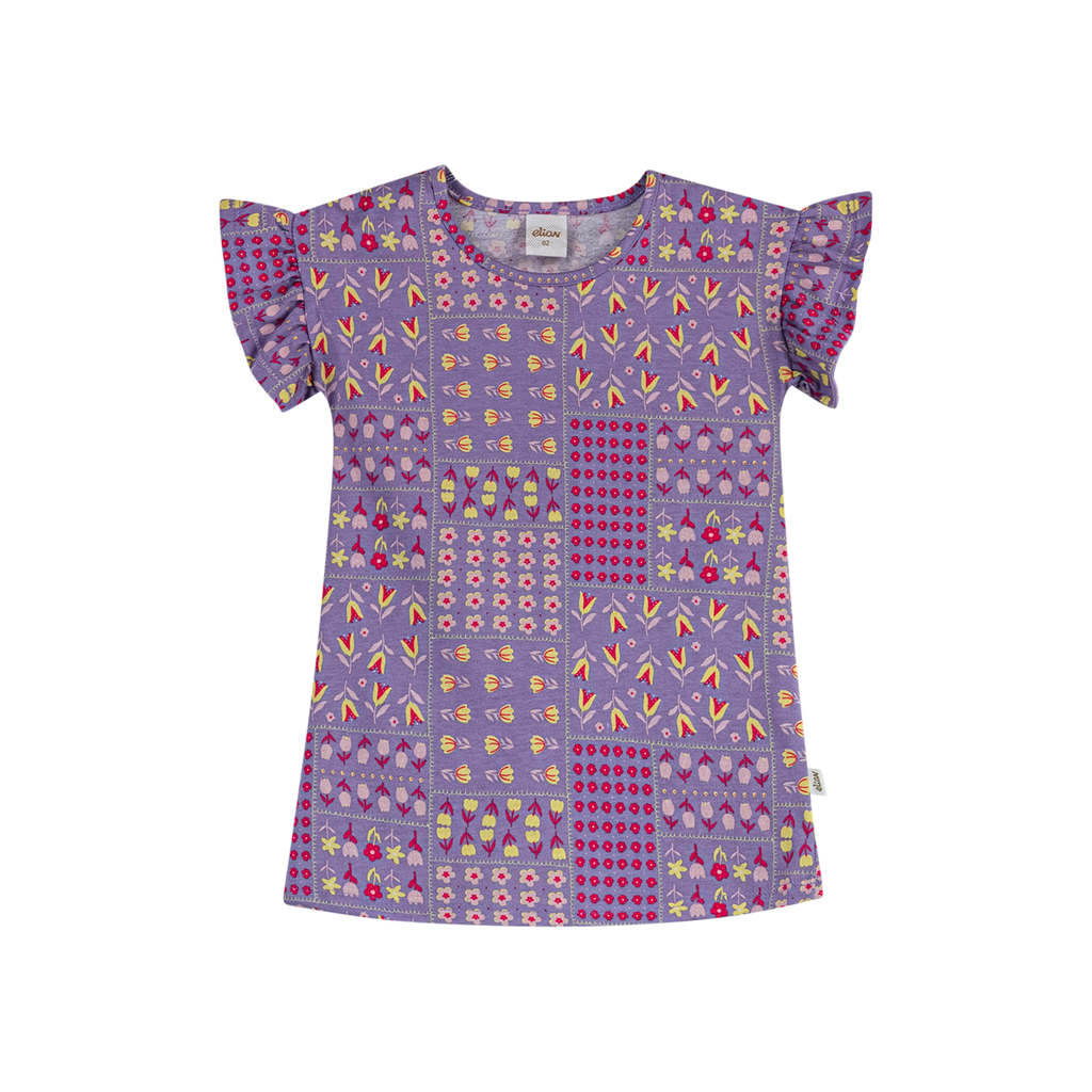 Vestido Infantil Menina Mix Floral Elian Lilás
