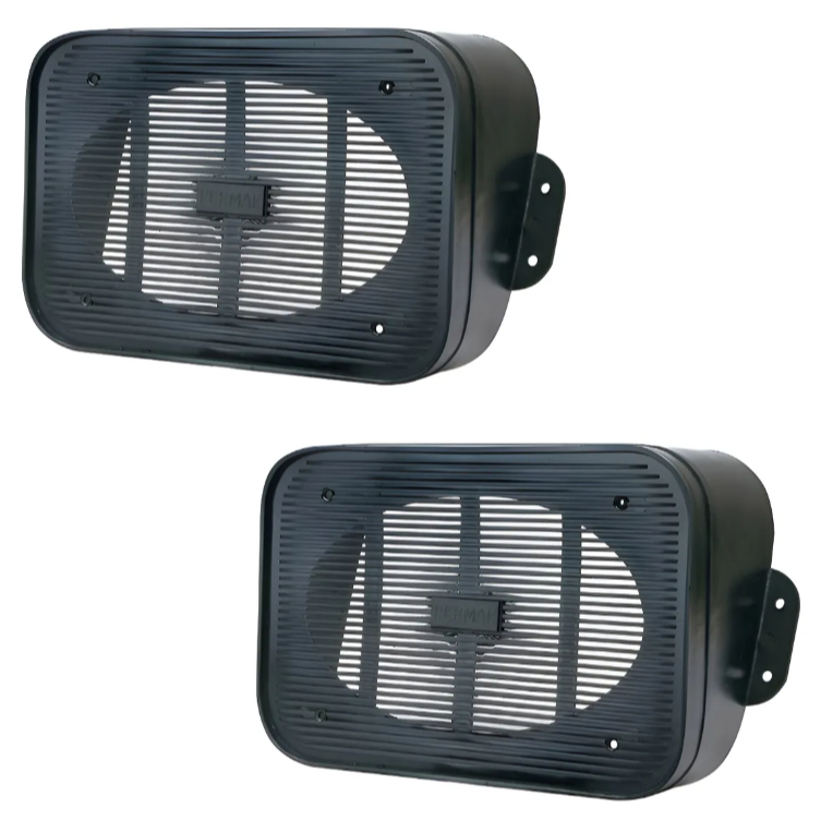 Caixa Plástica Alto Falante Automotivo 6x9 Polegadas 2 Peças Preto