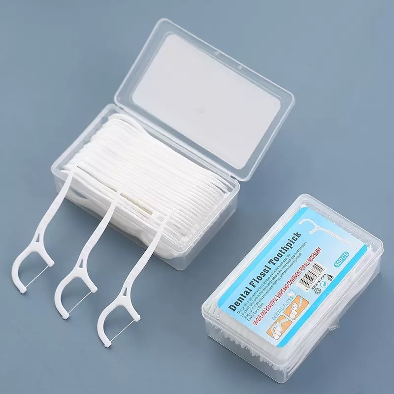 KIT 50PÇS Fio Dental Picks Palitos Dentes Vara Dente Escova De Limpeza Interdental Pick Oral Higiene Cuidado