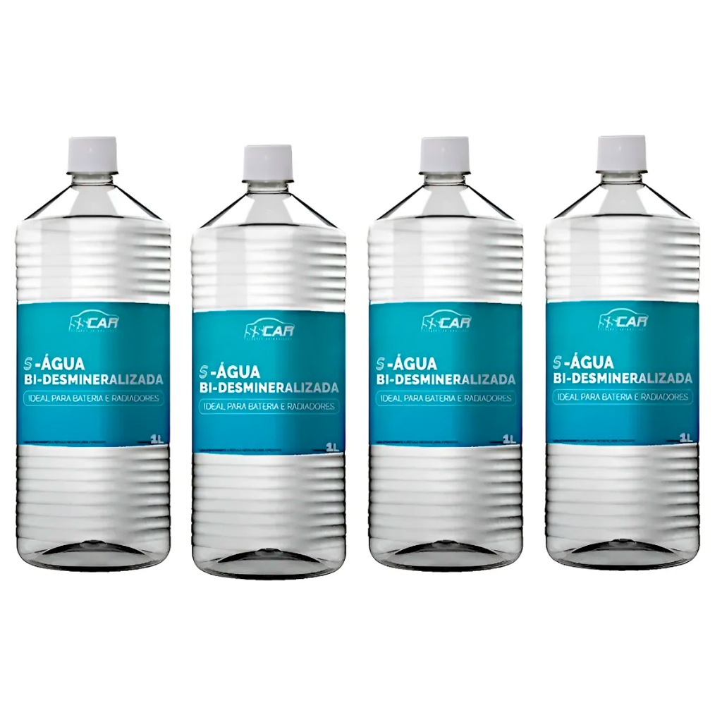 Kit C/ 4 Águas Bi-desmineralizada Para Baterias E Radiadores