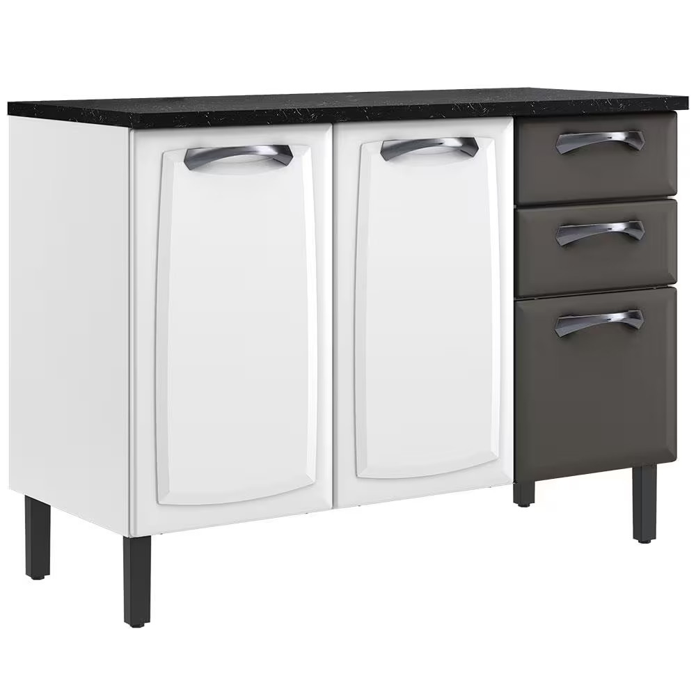 Balcão Triplo Itatiaia New Premium com 3 Portas, 2 Gavetas e 3 Prateleiras