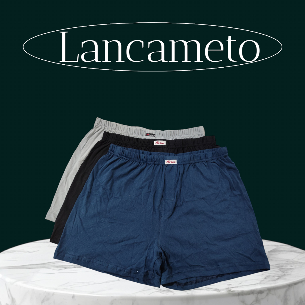 Kit com 3 Cuecas Samba Canção BÁSICO #NEZUNÍ# 100% Algodão Shorts Pijama de dormir, antialérgico. PRETO/MARINHO/CINZA