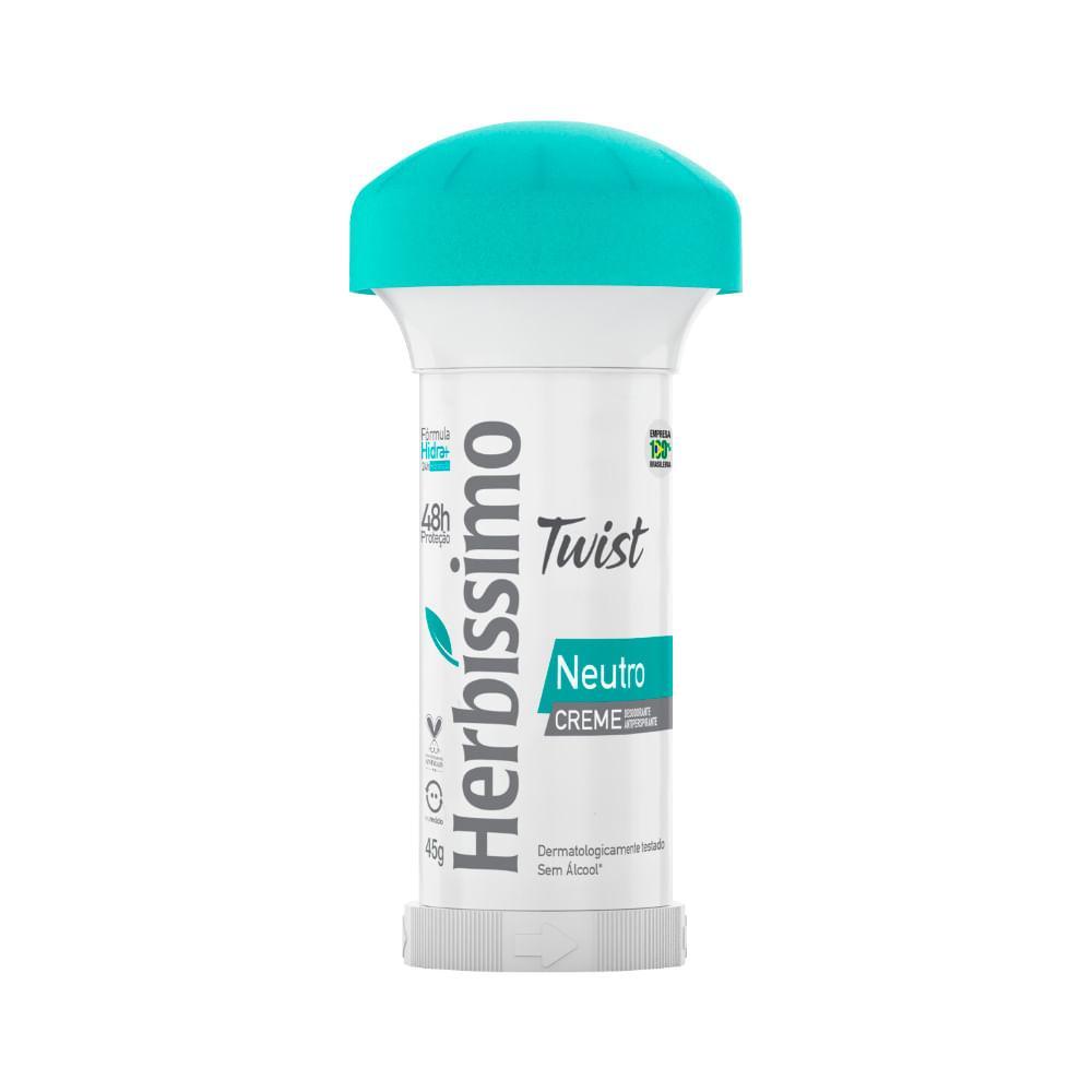 DESODORANTE HERBISSIMO TWIST UNISSEX 45GR CREME NEUTRO