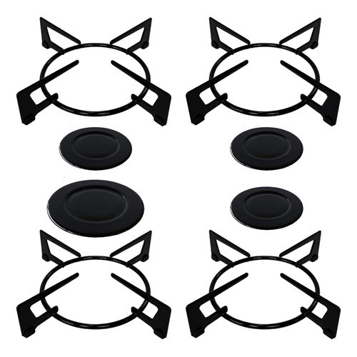 Kit Tampas Espalhadores Com Trempes Cooktop Fischer 4 Bocas Originais